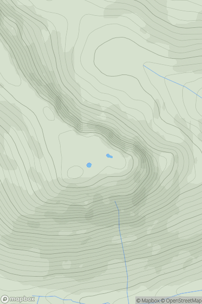 Thumbnail image for Cam Chreag South Top showing contour plot for surrounding peak