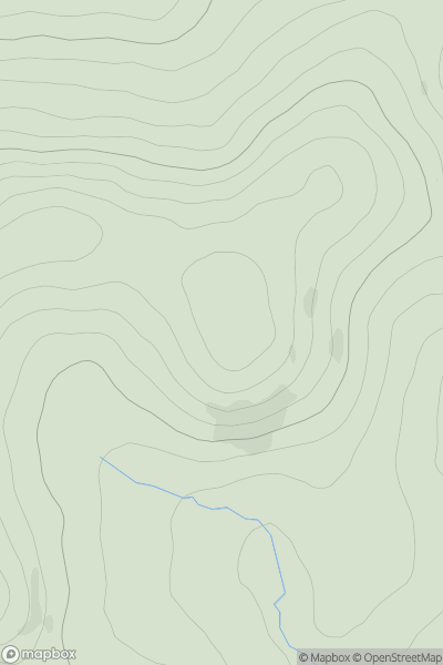 Thumbnail image for Carn a' Chlarsaich East Top showing contour plot for surrounding peak