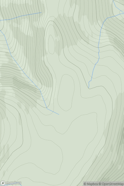 Thumbnail image for East Meur Gorm Craig South Top showing contour plot for surrounding peak