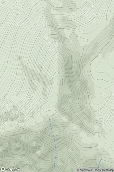 Thumbnail image for Druim na Ciche showing contour plot for surrounding peak
