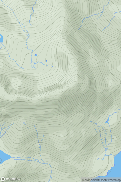 Thumbnail image for Crib Goch showing contour plot for surrounding peak