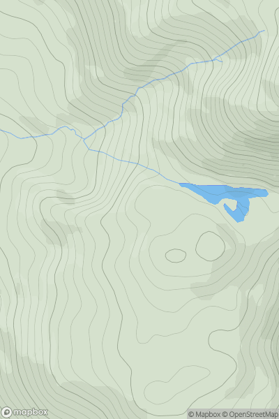 Thumbnail image for Beinn an Albannaich North Top showing contour plot for surrounding peak