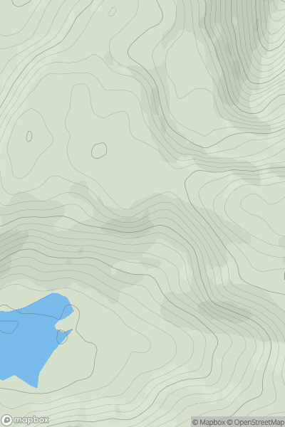 Thumbnail image for Druim Comhnard NW Top showing contour plot for surrounding peak