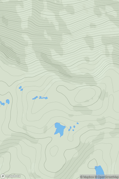 Thumbnail image for Glas-charn West Top showing contour plot for surrounding peak