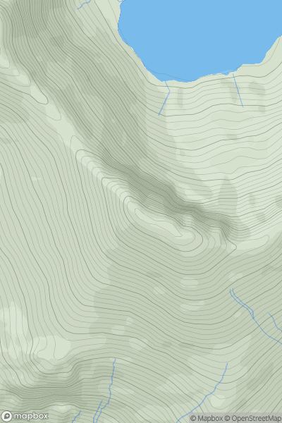 Thumbnail image for Y Lliwedd showing contour plot for surrounding peak