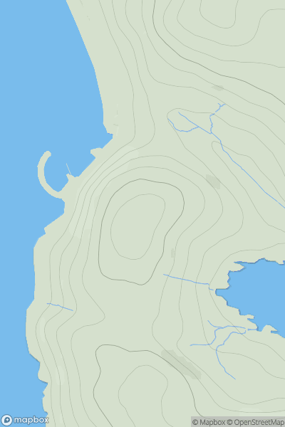 Thumbnail image for Beinn Cracabhaig showing contour plot for surrounding peak
