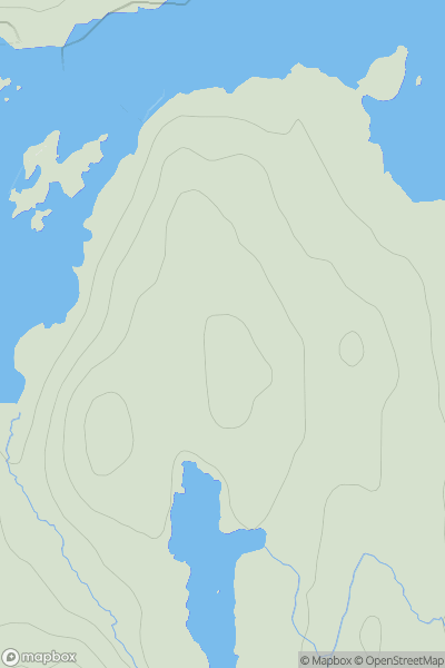 Thumbnail image for Cnoc Iemastal showing contour plot for surrounding peak