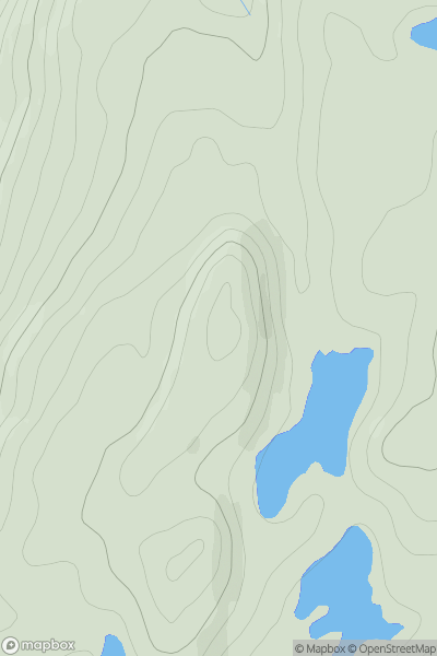 Thumbnail image for Creag Coire Doe North Top showing contour plot for surrounding peak