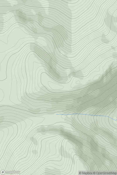 Thumbnail image for Beinn Bheag Far West Top showing contour plot for surrounding peak