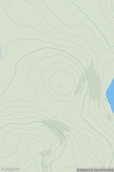Thumbnail image for Beinn Leathaig showing contour plot for surrounding peak
