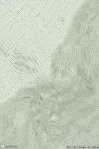 Thumbnail image for Stob na Doire showing contour plot for surrounding peak