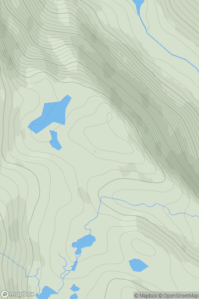 Thumbnail image for Leitir Dhubh showing contour plot for surrounding peak