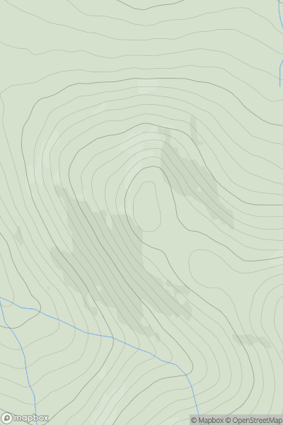 Thumbnail image for Meallan Odhar Meadhon showing contour plot for surrounding peak