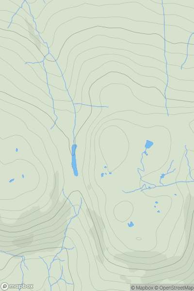 Thumbnail image for An Sleaghach West Top showing contour plot for surrounding peak