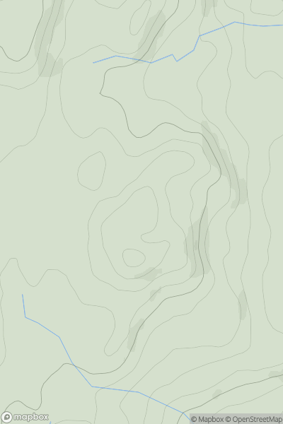 Thumbnail image for Craig y Bwlch showing contour plot for surrounding peak