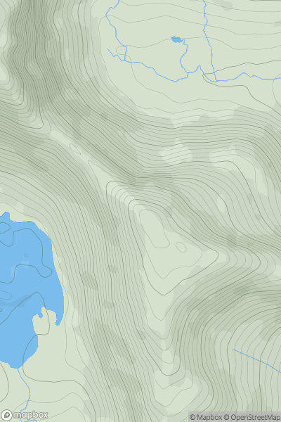 Thumbnail image for Pen yr Helgi Du showing contour plot for surrounding peak