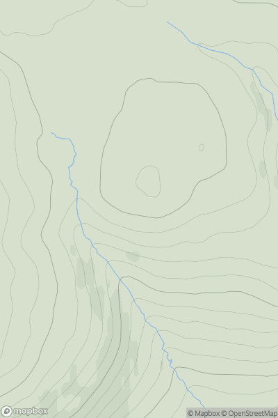 Thumbnail image for Carn a' Chuaille showing contour plot for surrounding peak