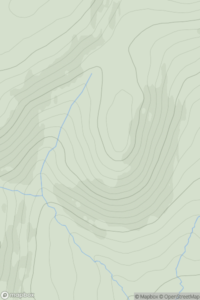 Thumbnail image for Tom nan Gabhar showing contour plot for surrounding peak