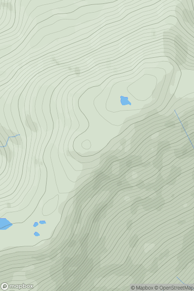 Thumbnail image for Sgurr nam Meirleach South Top showing contour plot for surrounding peak