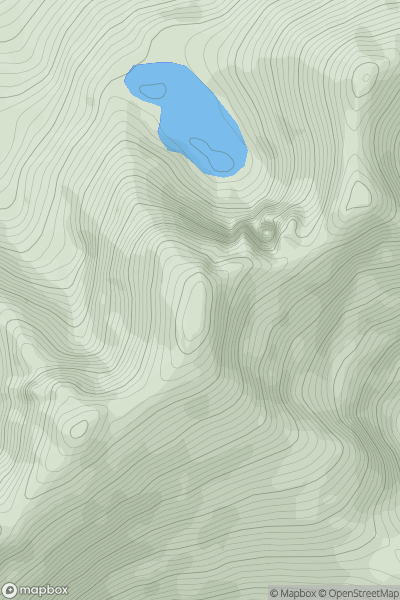 Thumbnail image for Cnoc na Peiste (Knocknapeasta) showing contour plot for surrounding peak