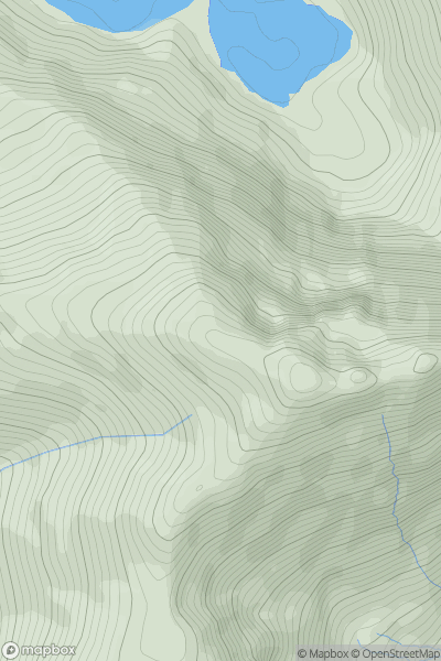 Thumbnail image for Caher West Top showing contour plot for surrounding peak