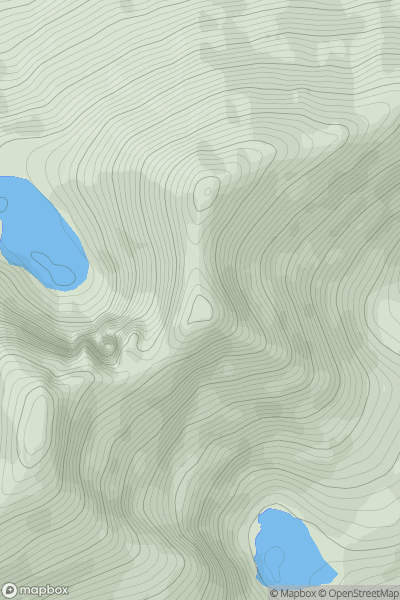 Thumbnail image for The Big Gun (An Gunna Mor) showing contour plot for surrounding peak