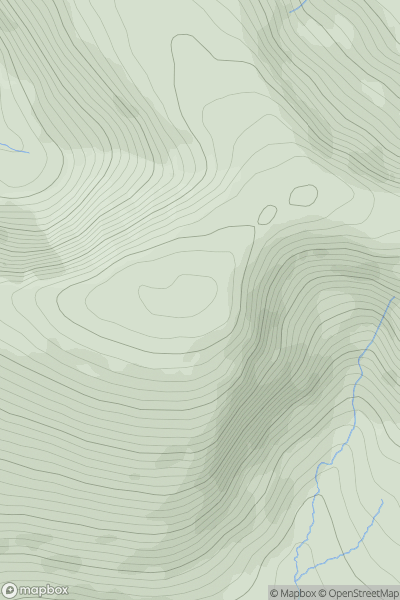 Thumbnail image for Lugnaquilla (Log na Coille) showing contour plot for surrounding peak