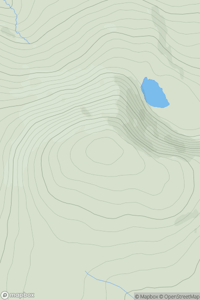 Thumbnail image for Mullaghcleevaun (Mullach Cliabhain) showing contour plot for surrounding peak