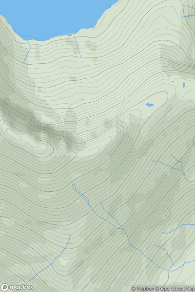 Thumbnail image for Lliwedd Bach showing contour plot for surrounding peak