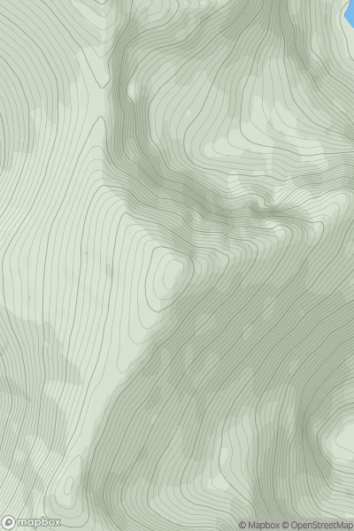 Thumbnail image for Brandon Peak (Barr an Ghearain) showing contour plot for surrounding peak