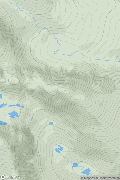 Thumbnail image for Benagh (Brandon Mountain East Top) (Binn Fhaiche) showing contour plot for surrounding peak