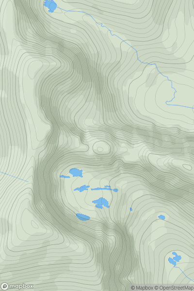 Thumbnail image for Faha Ridge (Brandon Mountain East Ridge) (Na Poirt) showing contour plot for surrounding peak