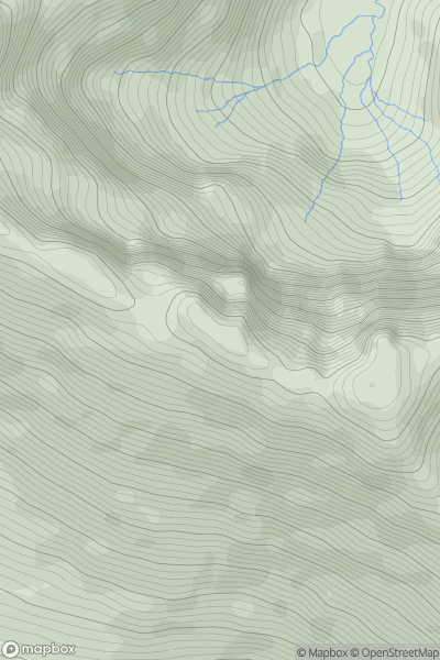 Thumbnail image for Ben Lugmore (Binn Log Mhor) showing contour plot for surrounding peak