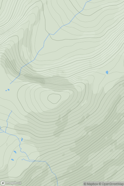 Thumbnail image for Y Foel Goch showing contour plot for surrounding peak