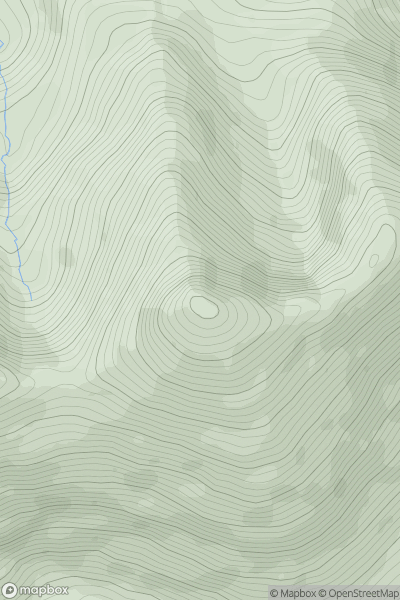 Thumbnail image for Mullaghanattin (Mullach an Aitinn) showing contour plot for surrounding peak