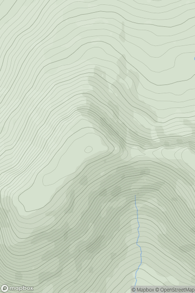 Thumbnail image for Barrclashcame (Sheeffry Hills West Top) (Barr Chlais Ceim) showing contour plot for surrounding peak