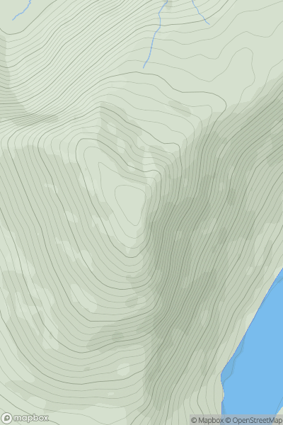 Thumbnail image for Pen Llithrig y Wrach showing contour plot for surrounding peak