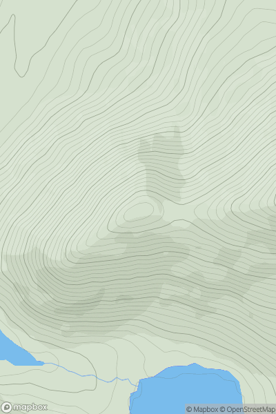 Thumbnail image for Cnoc Iochtair (Skregmore West Top) showing contour plot for surrounding peak