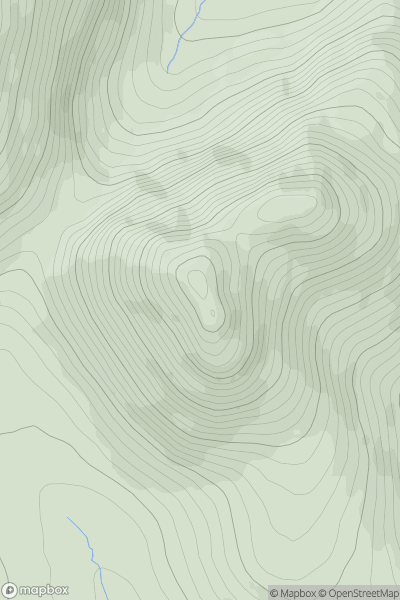 Thumbnail image for Slieve Bearnagh (Sliabh Bearnach) showing contour plot for surrounding peak