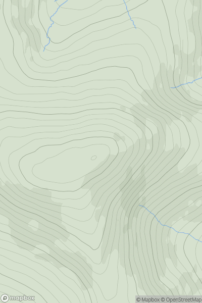 Thumbnail image for Djouce (Dioghais) showing contour plot for surrounding peak