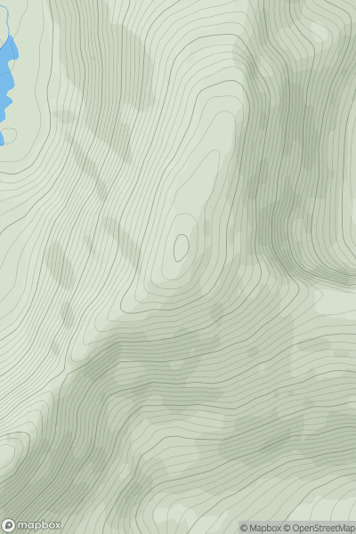 Thumbnail image for Corranabinnia (Coire na Binne) showing contour plot for surrounding peak