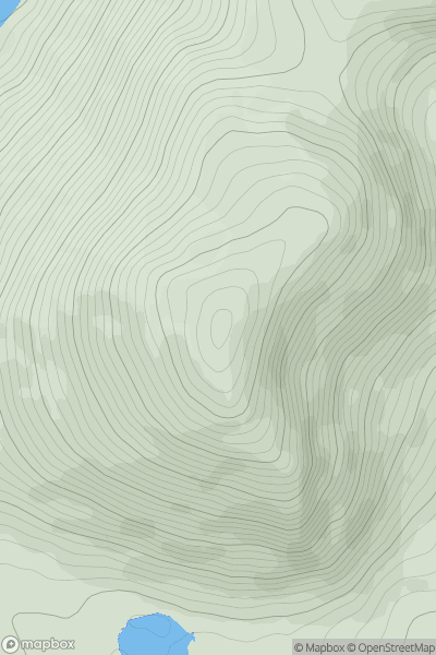 Thumbnail image for Slievelamagan (Sliabh Lamhagain) showing contour plot for surrounding peak