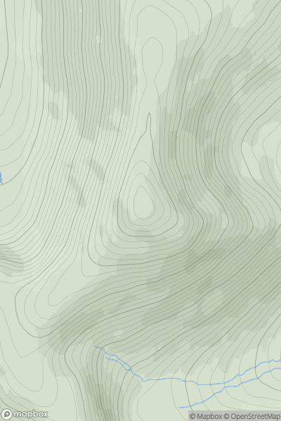 Thumbnail image for Birreencorragh (Birin Corrach) showing contour plot for surrounding peak