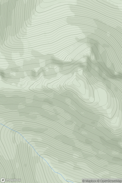 Thumbnail image for An Bhinn Dubh (Bencollaghduff) showing contour plot for surrounding peak