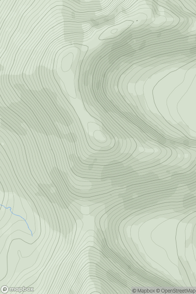 Thumbnail image for Binn Bhraoin (Benbreen) showing contour plot for surrounding peak