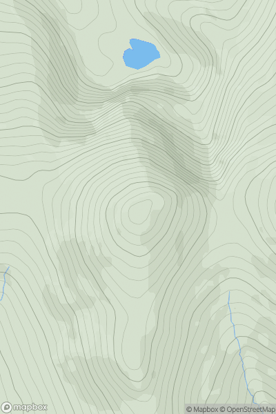 Thumbnail image for The Paps West (An Da Chich Anann (An Chioch Thiar)) showing contour plot for surrounding peak
