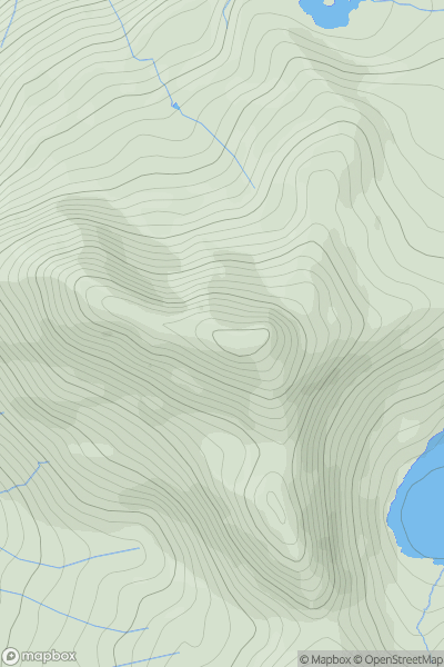 Thumbnail image for Moelwyn Mawr showing contour plot for surrounding peak