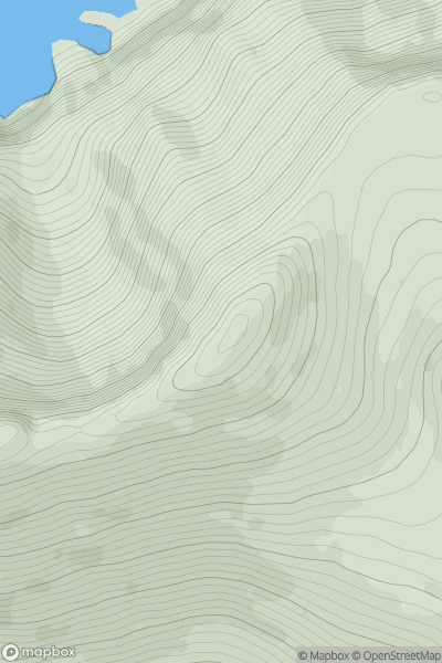 Thumbnail image for Croaghaun (Cruachan) showing contour plot for surrounding peak