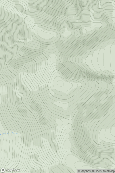 Thumbnail image for Ben Creggan South Top (Meall Lair) showing contour plot for surrounding peak