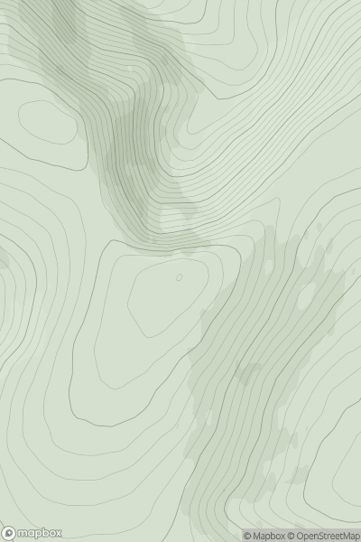 Thumbnail image for Caherbarnagh (An Chathair Bhearnach) showing contour plot for surrounding peak